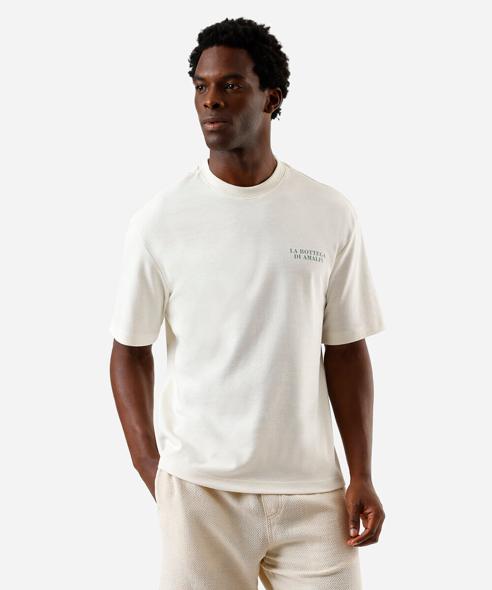 camiseta masculina café menu off white