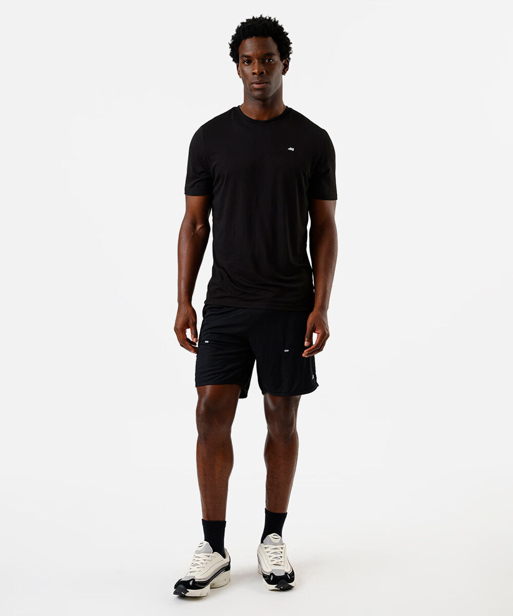 Vista 2 bermuda masculina esportiva ace texturizada preta C&A Preto C&A Preto