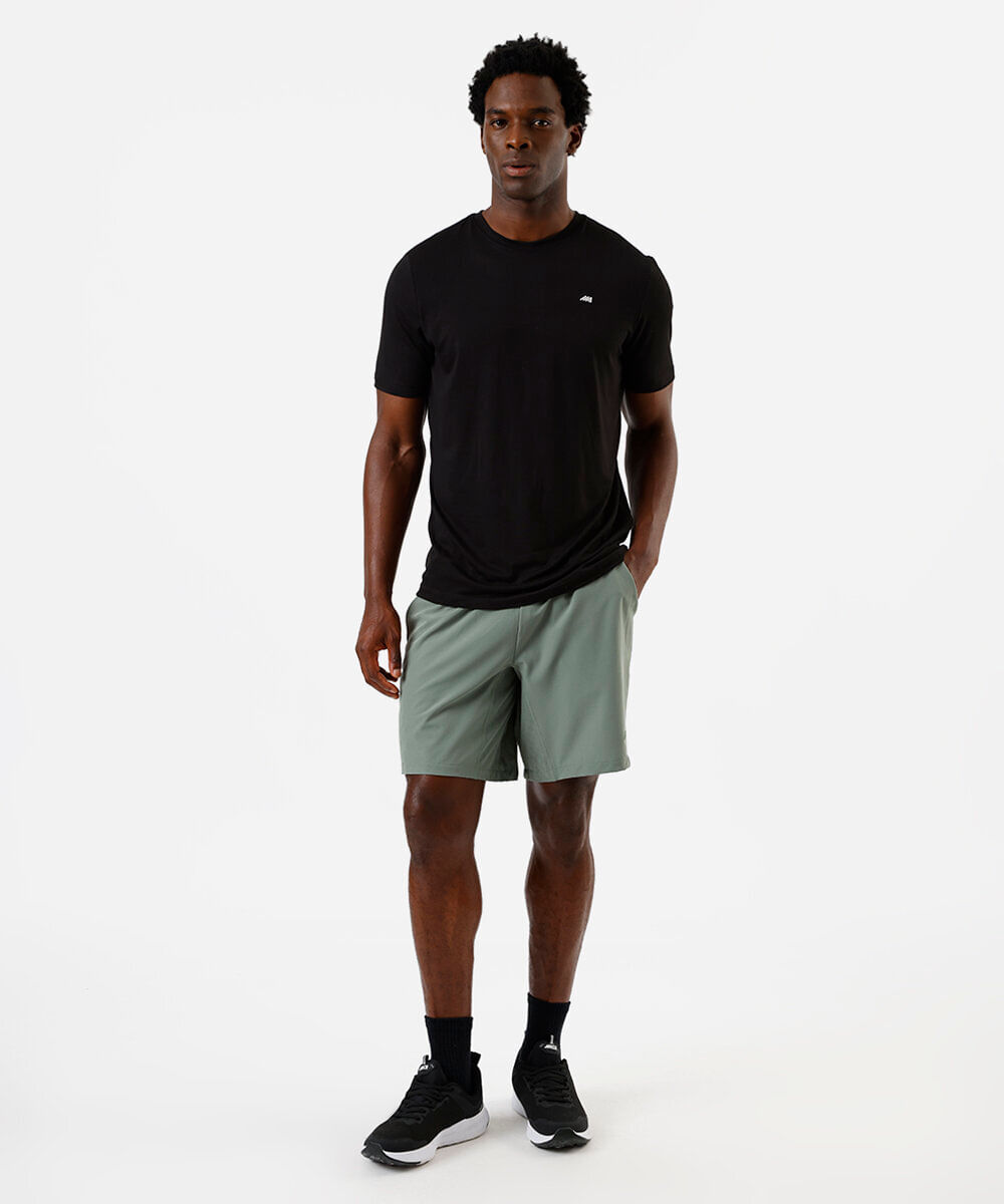 short masculino esportivo ace com recortes verde