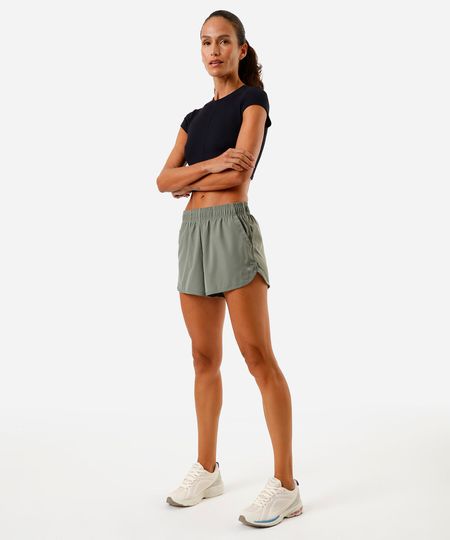 short running feminino esportivo verde M