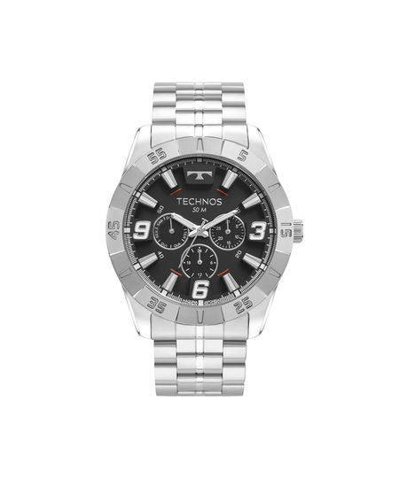 relógio masculino technos analógico calendário 6p29alb 1p prateado UNICO