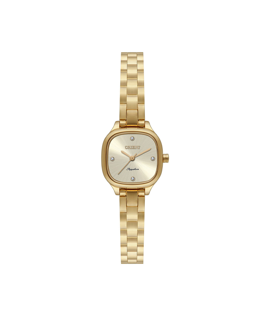 relógio feminino orient analógico lgss0071 c1kx dourado