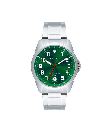 relógio masculino orient analógico calendário mbss1154a e2sx prateado UNICO