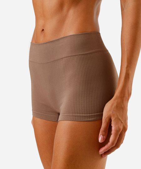 calcinha boyshort sem costura delrio bege P