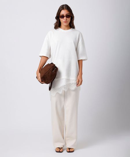 calça copenhagen petit feminina de sarja mindset off white 42