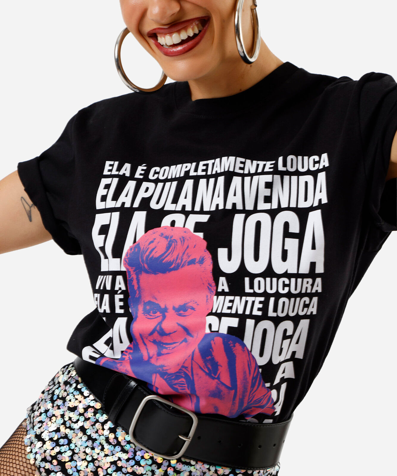 camiseta unissex de algodão digital milton cunha preta