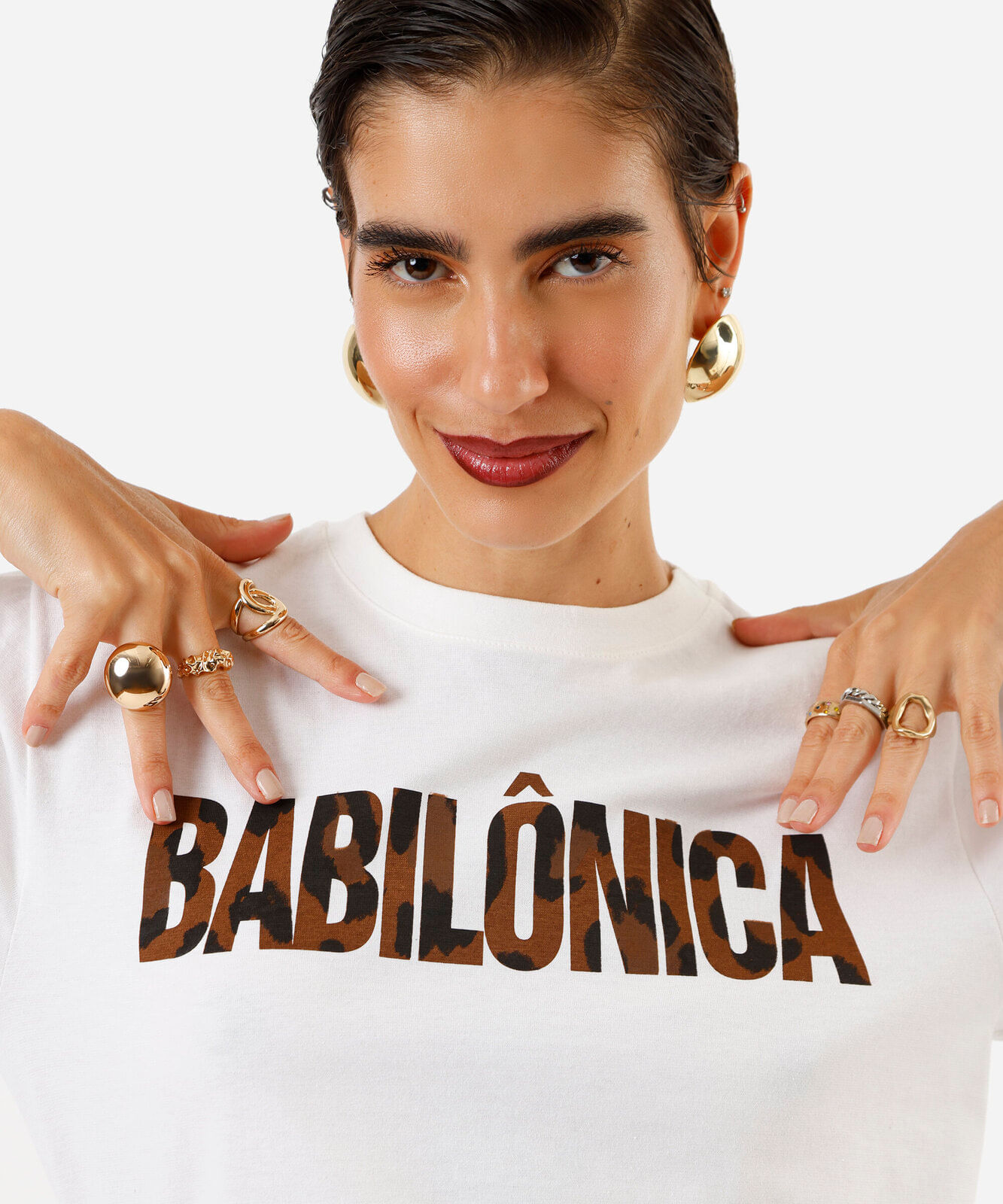 camiseta unissex de algodão digital milton cunha babilônica off white