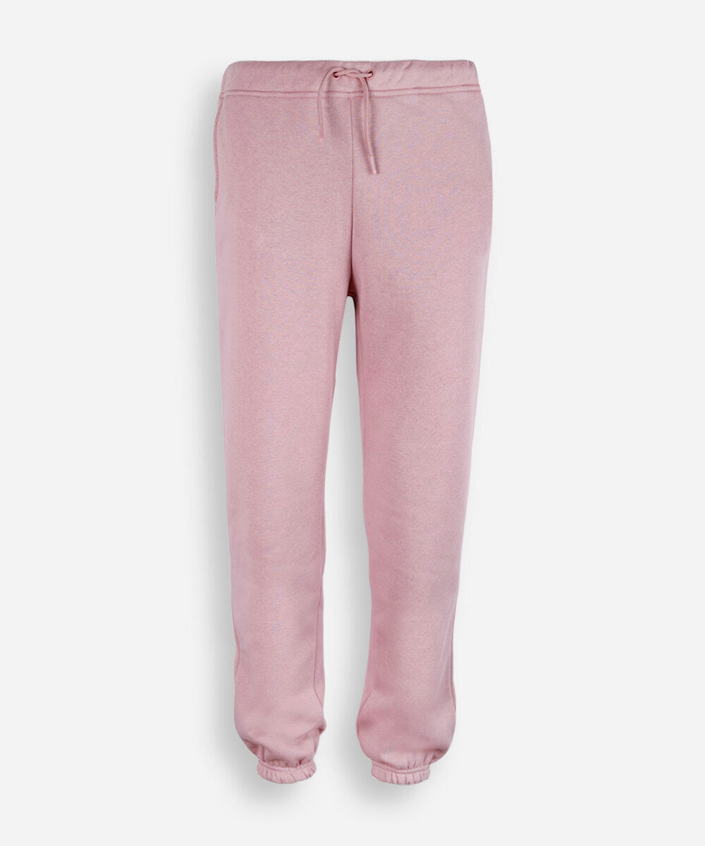 calça jogger juvenil de moletom básica rosa