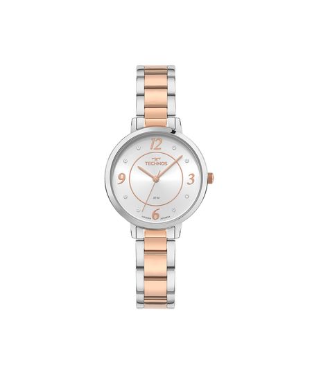 relógio feminino technos analógico 2035ndd 1k prateado UNICO