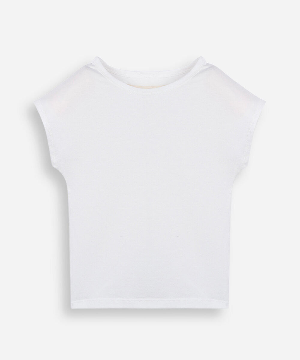 camiseta juvenil manga curta off white