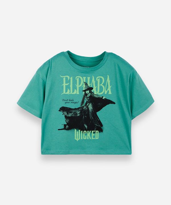 camiseta infantil over wicked elphaba verde 10