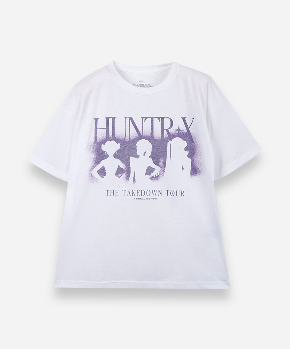 camiseta infantil huntrx guerreiras do kpop off white
