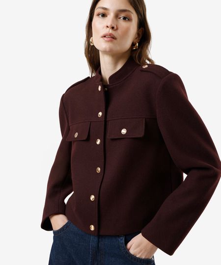casaco feminino texturizado vinho PP casaco feminino texturizado vinho PP