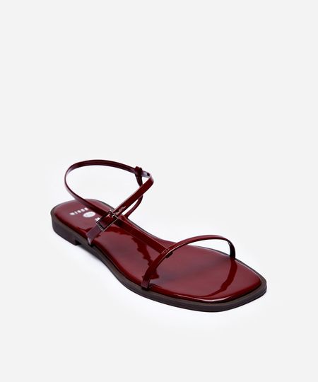 rasteirinha tira fina mindset vinho 37