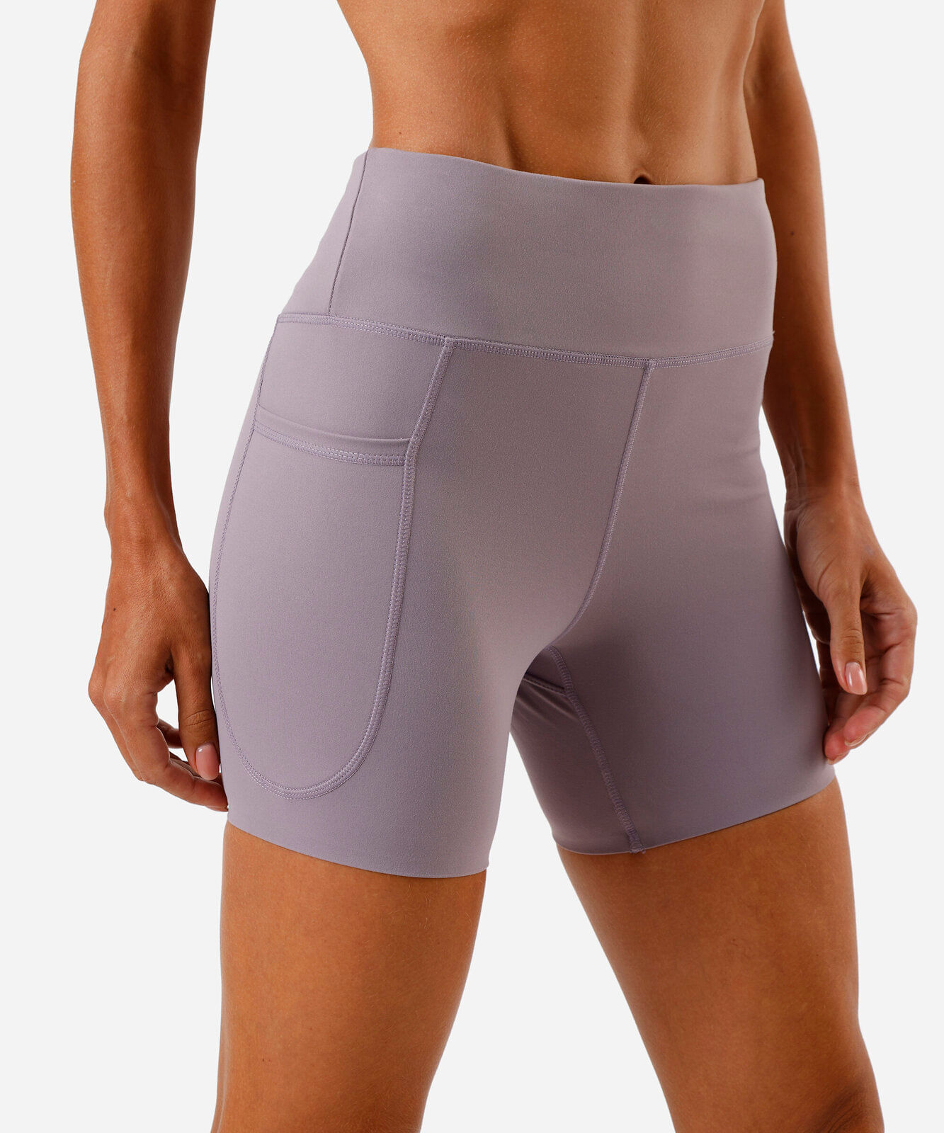 bermuda feminina esportiva ace com bolsos lilás