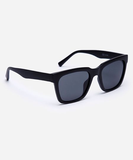 óculos de sol quadrado preto UNICO