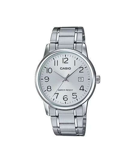 relógio masculino casio analógico mtp v002d 7budf prateado UNICO relógio masculino casio analógico mtp v002d 7budf prateado UNICO