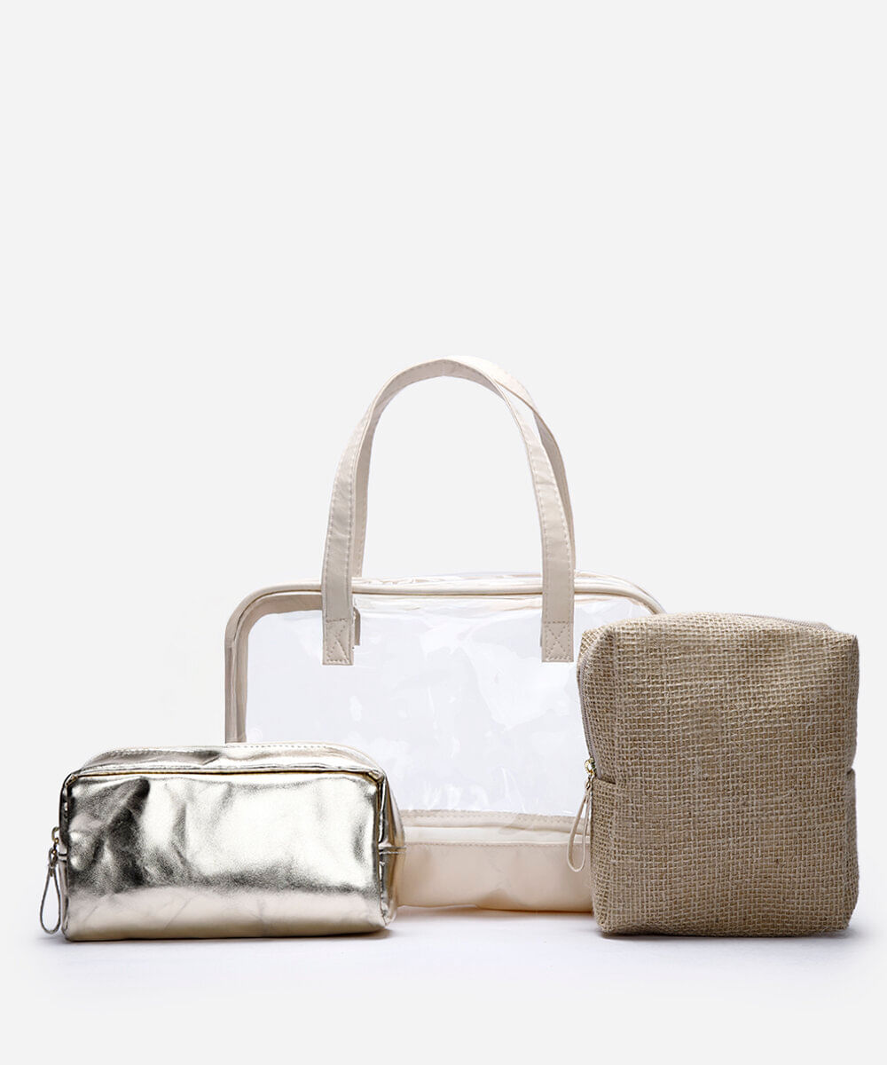 kit de 3 nécessaires off white