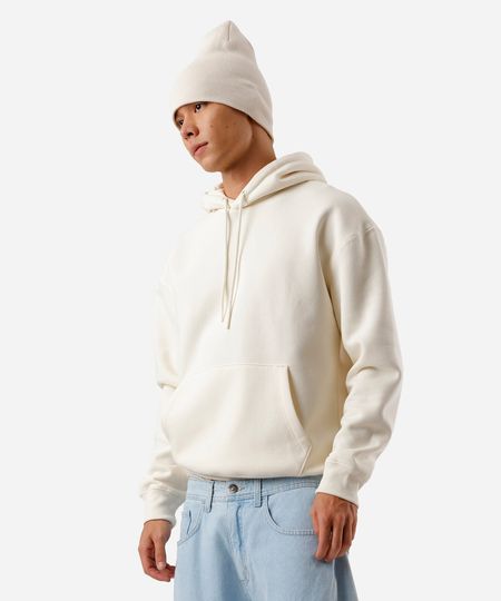 blusão masculino de moletom com capuz oversized off white P blusão masculino de moletom com capuz oversized off white P