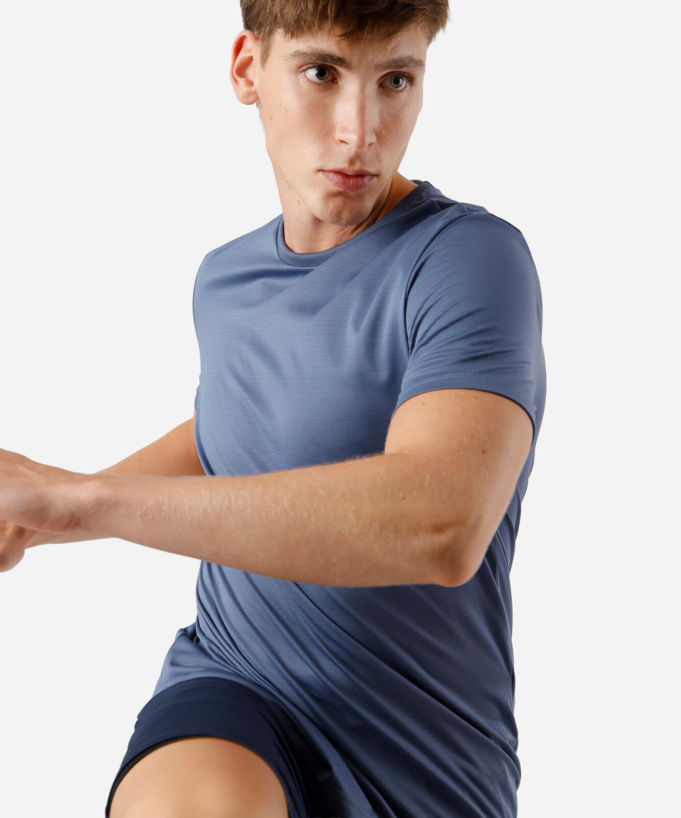 camiseta masculina básica esportiva ace manga curta azul
