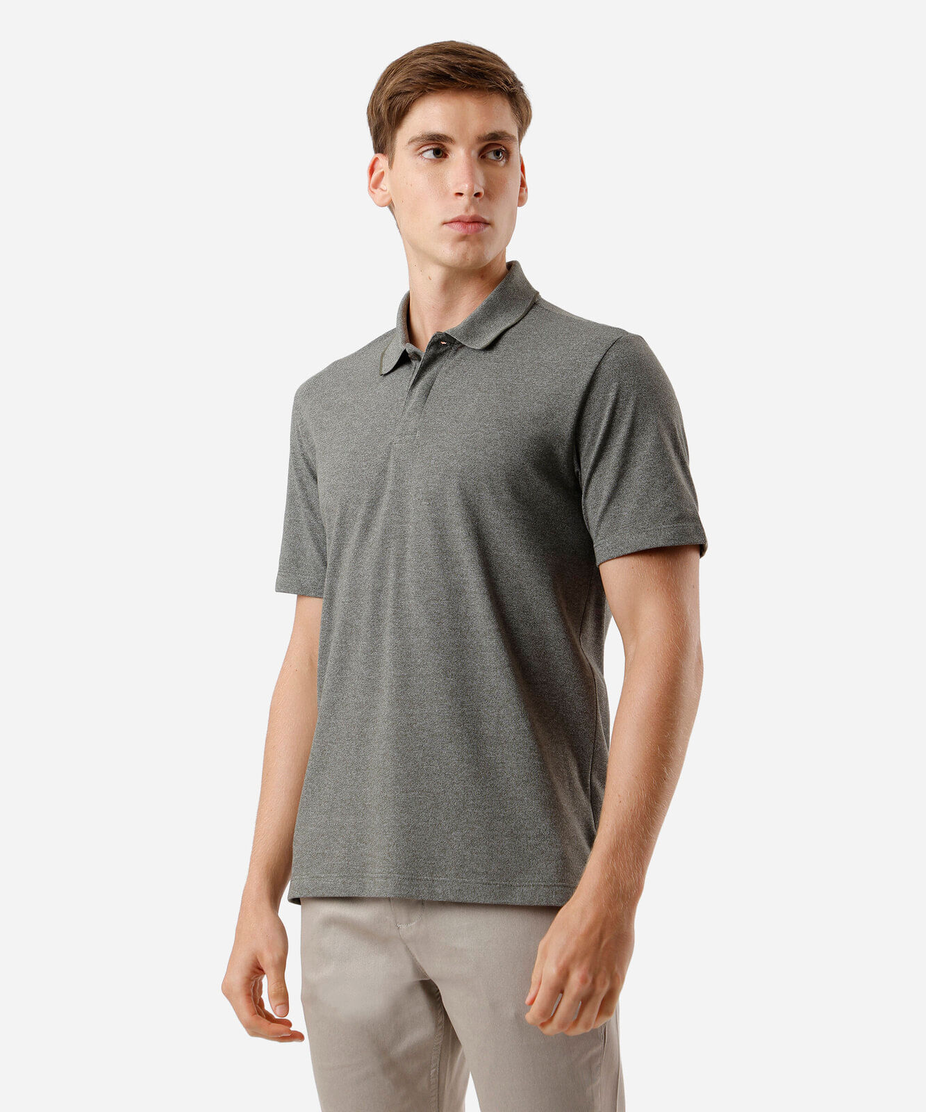 polo comfort masculina manga curta verde