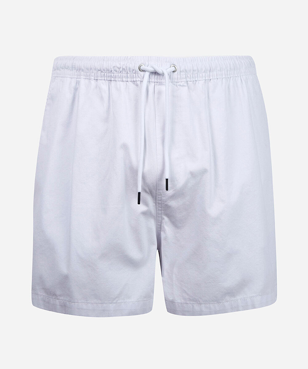 bermuda plus size zé de sarja lisa com elastico e cordao off white
