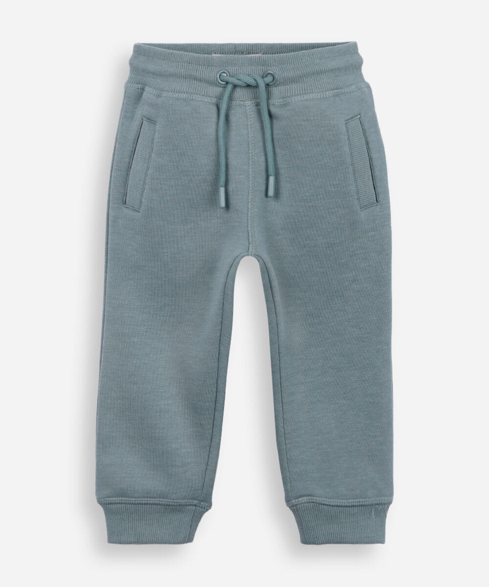 calça de moletom infantil com cordão verde