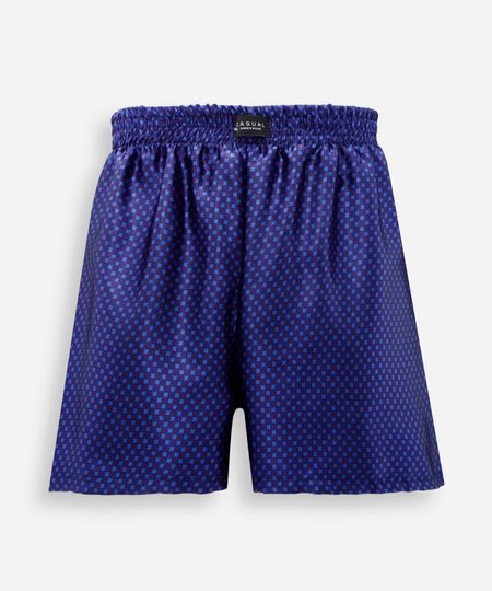 cueca samba canção estampada acetinada azul M