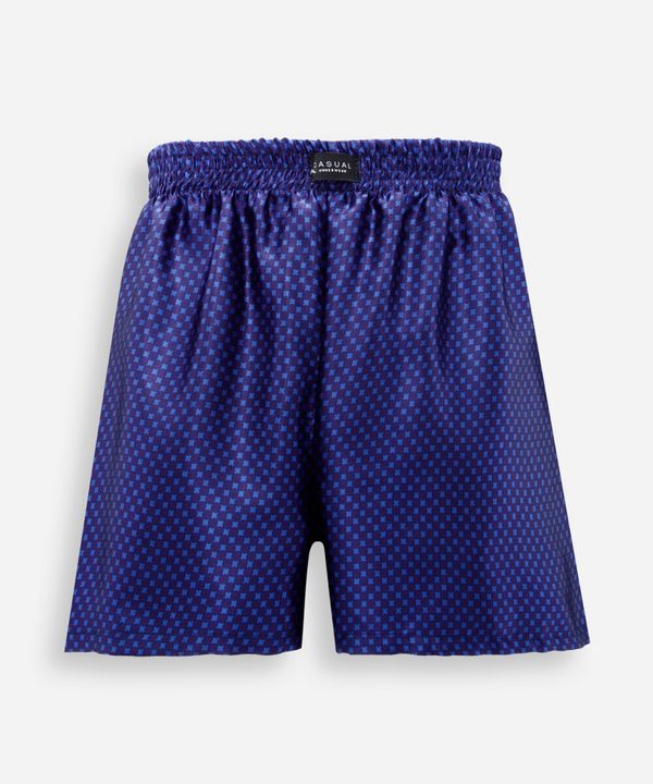 cueca samba canção estampada acetinada azul G
