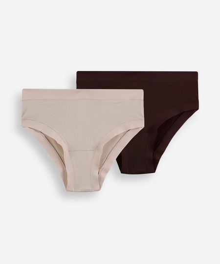 kit de 2 calcinhas caleçon feminino delrio colorido G kit de 2 calcinhas caleçon feminino delrio colorido G