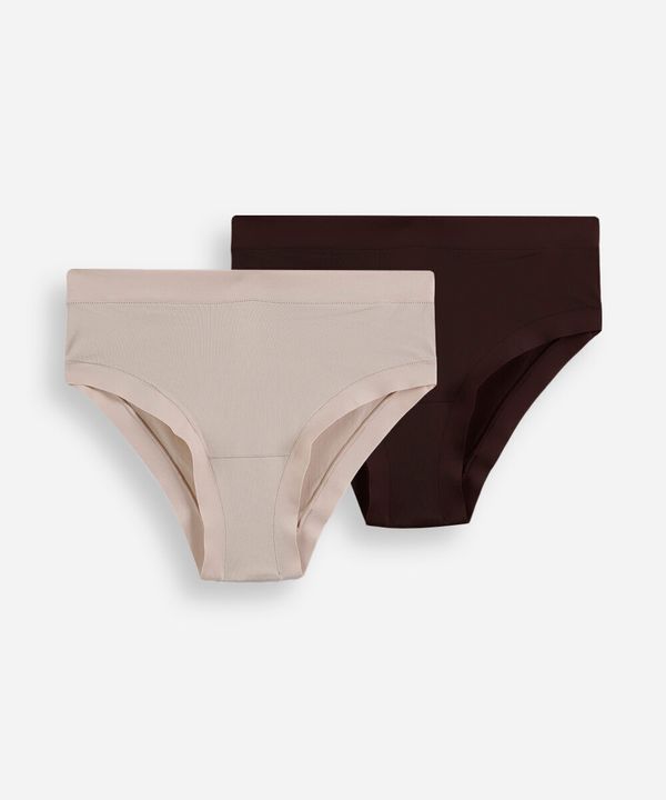 kit de 2 calcinhas caleçon feminino delrio colorido G