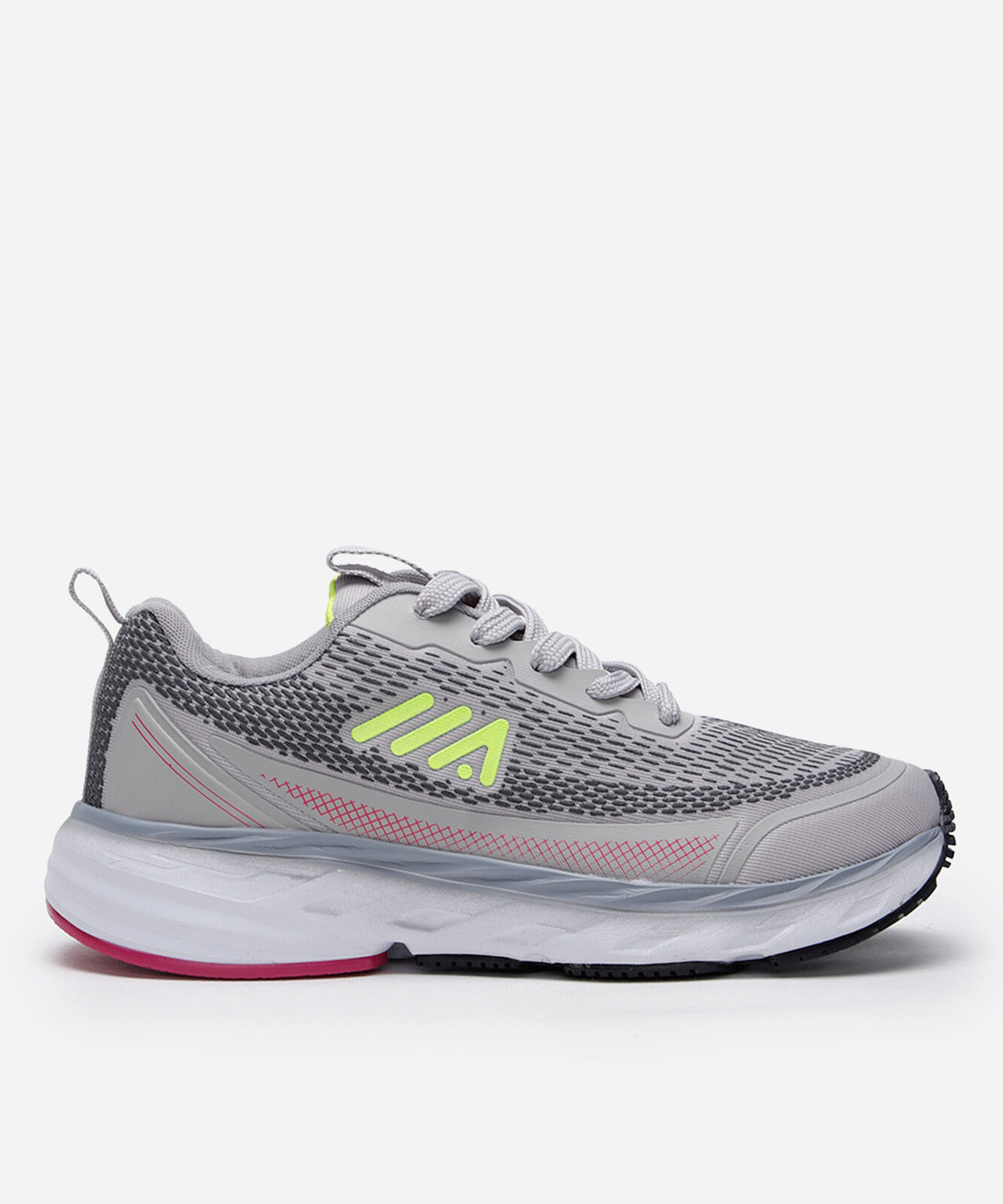 tênis esportivo feminino sola degradê ace cinza