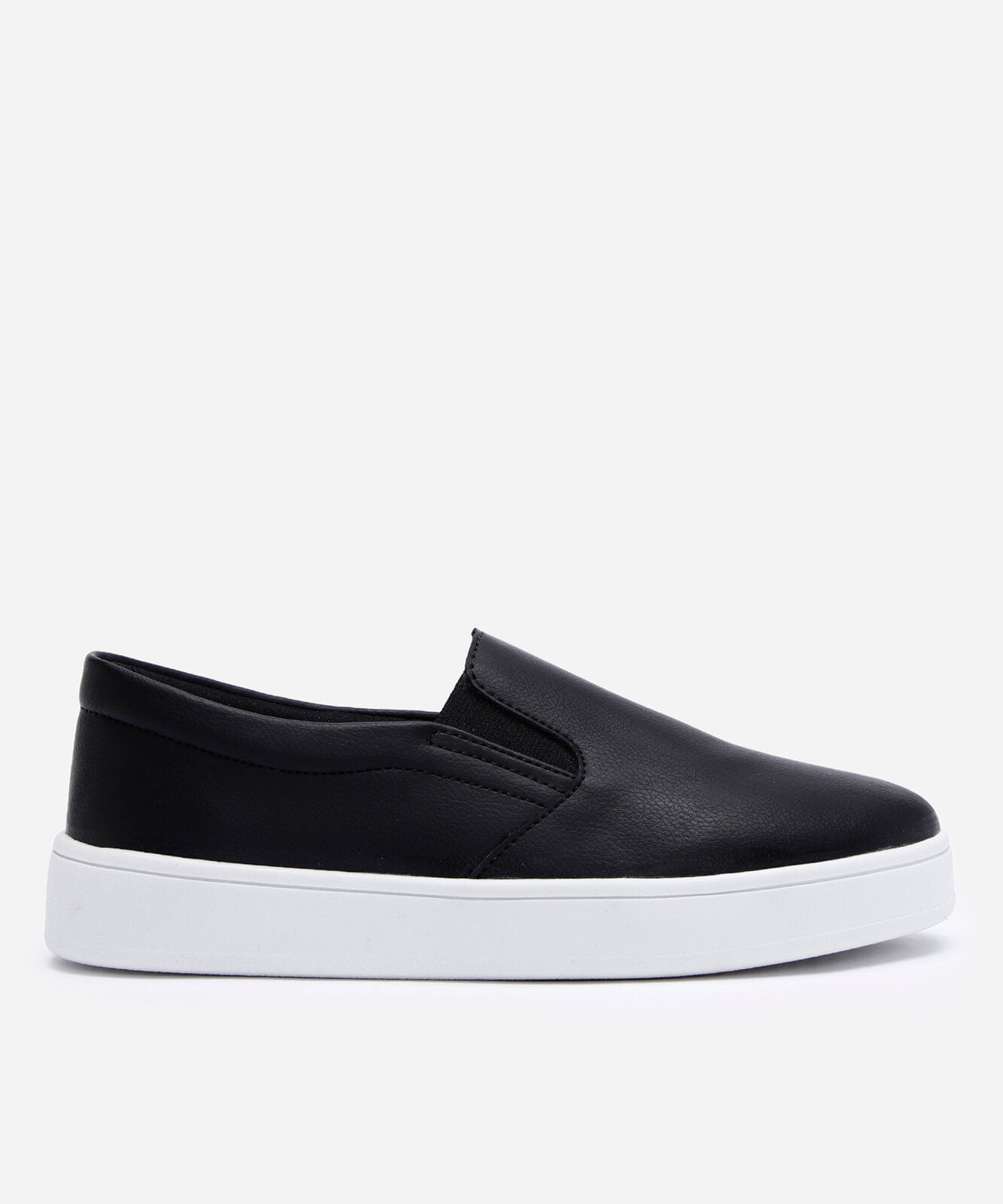 tênis slip on casual preto