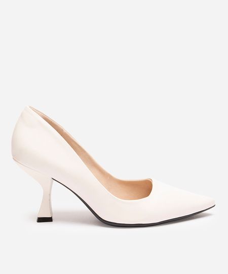 scarpin bico fino salto médio oneself off white 37