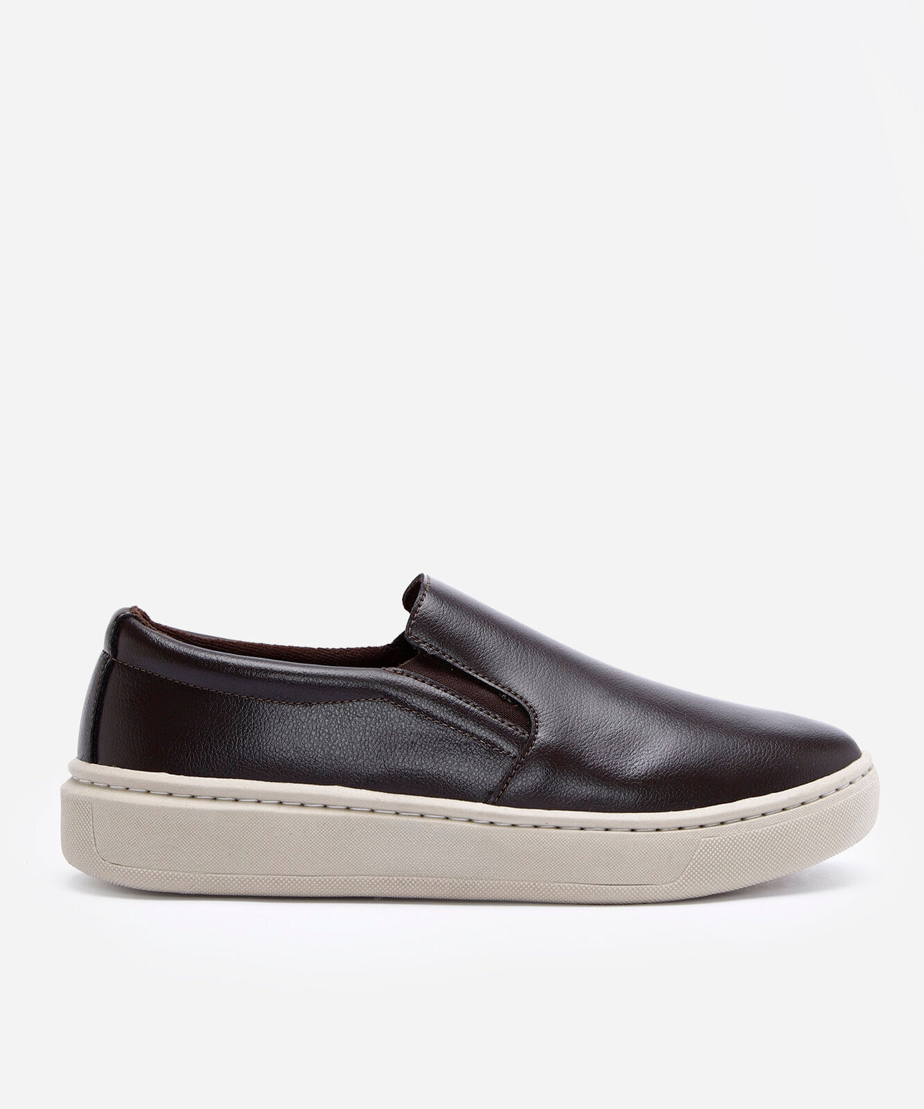 tênis casual slip on marrom