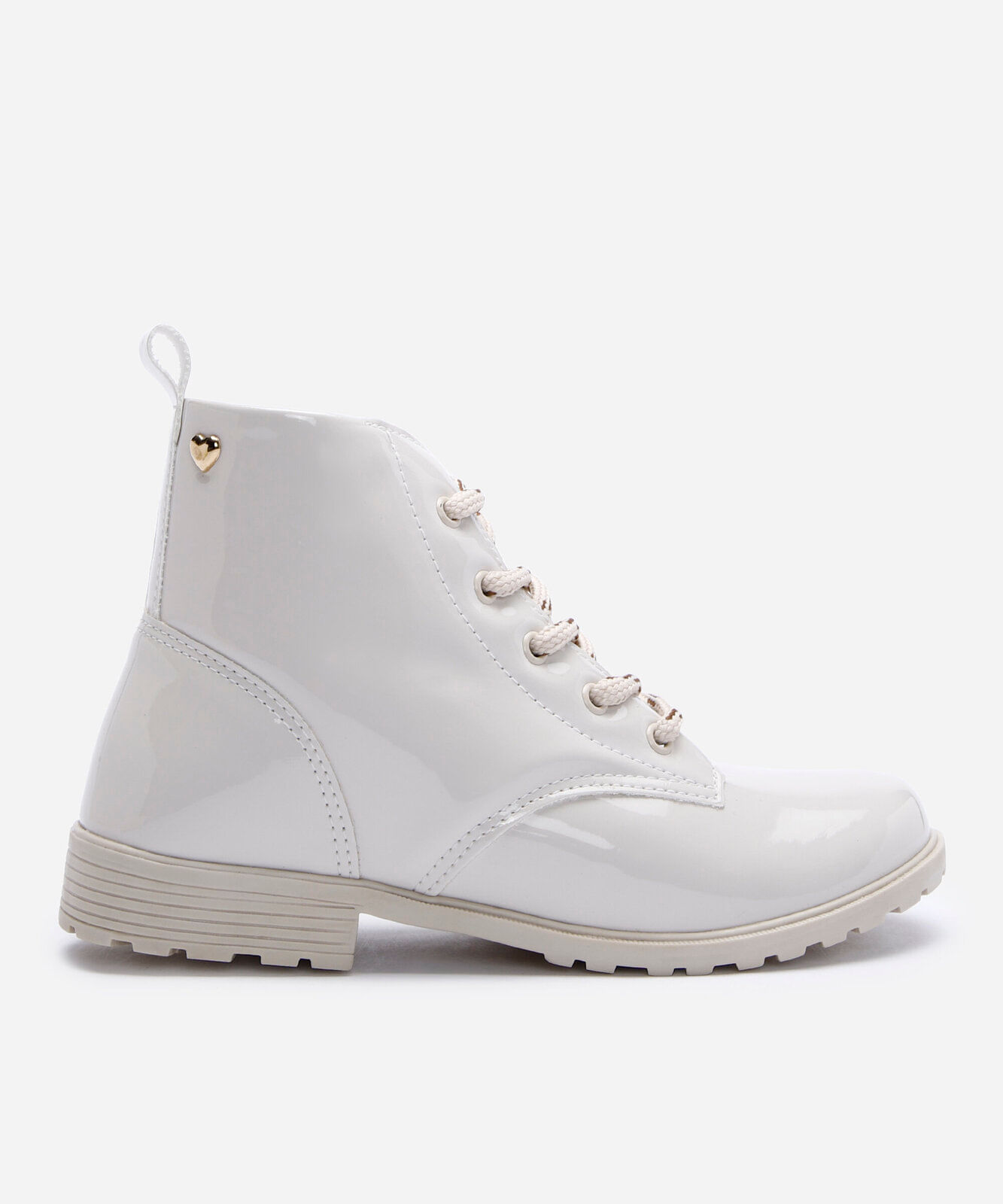 bota cano curto infantil tratorada off white