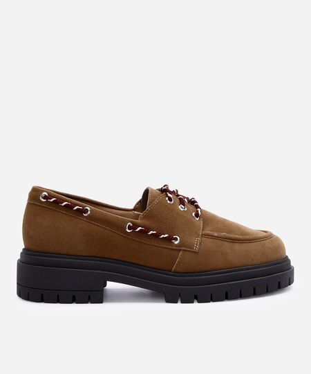 mocassim texturizado tratorado bege 35