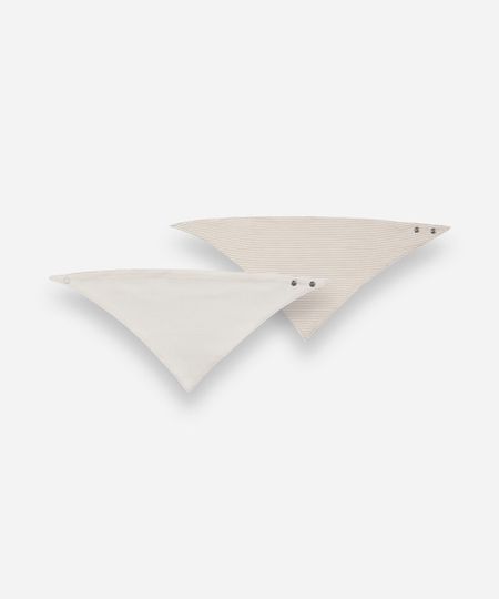 kit de 2 babadores infantis bandana listrado colorido UNICO kit de 2 babadores infantis bandana listrado colorido UNICO