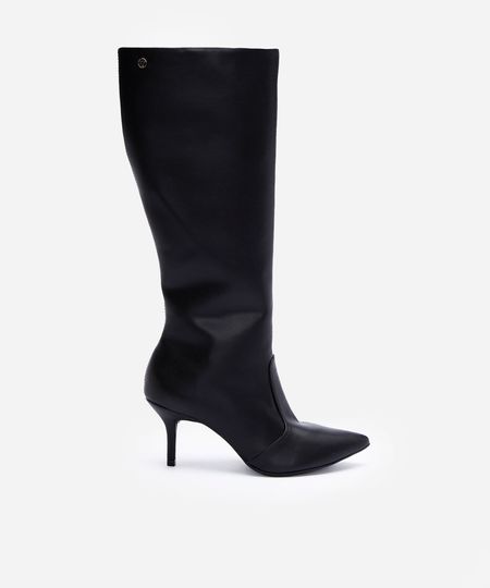 bota cano alto com salto fino preto 39