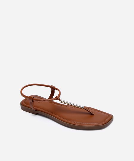 rasteirinha bico quadrado oneself marrom 36 rasteirinha bico quadrado oneself marrom 36