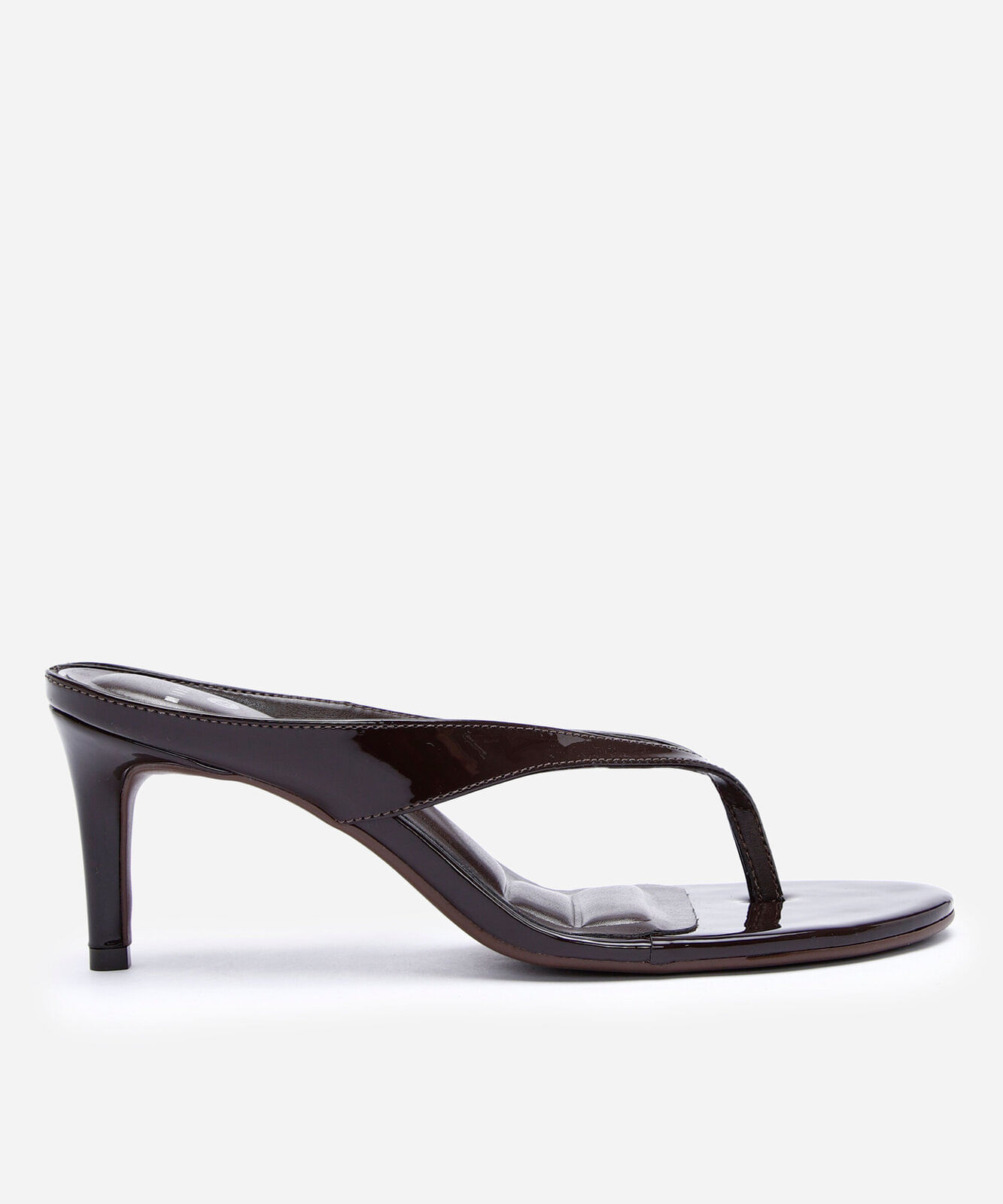 tamanco salto fino mindset marrom