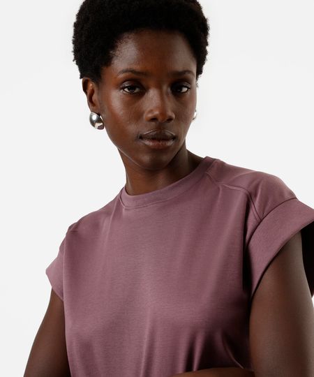 blusa muscle tee feminina de algodão peruano interlock roxo GG blusa muscle tee feminina de algodão peruano interlock roxo GG