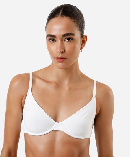 sutiã meia taça em microfibra sem bojo off white 40