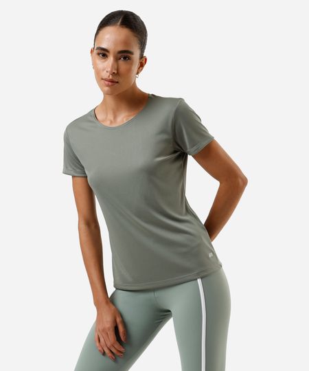 blusa feminina básica manga curta esportiva ace verde G
