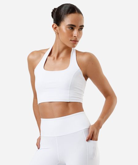 top feminino frente única ace branco M