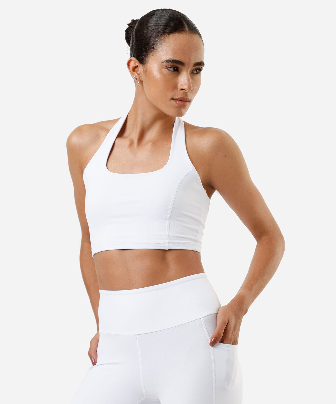 top feminino frente única ace branco