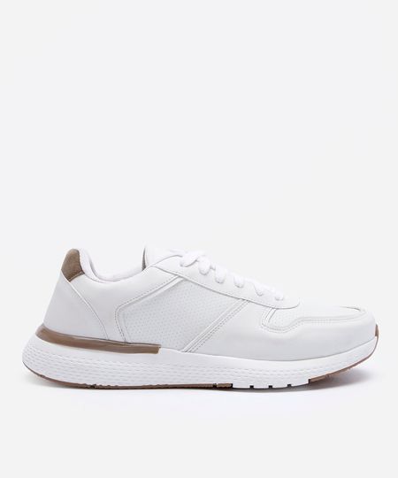 tênis esportivo com recortes branco 42