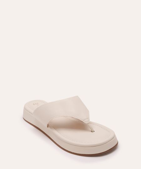 rasteirinha flatform de dedo via uno off white 34
