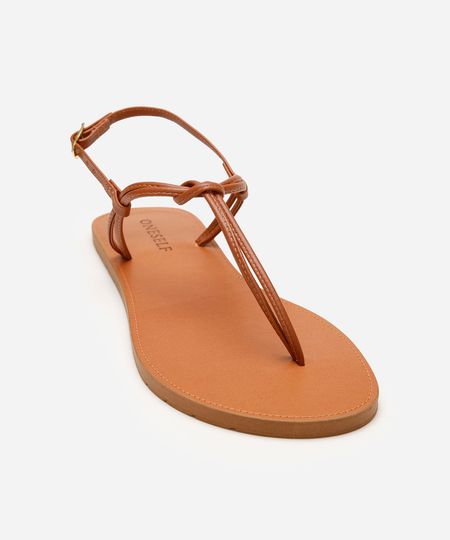 rasteirinha tiras finas oneself marrom 39-40 rasteirinha tiras finas oneself marrom 39-40