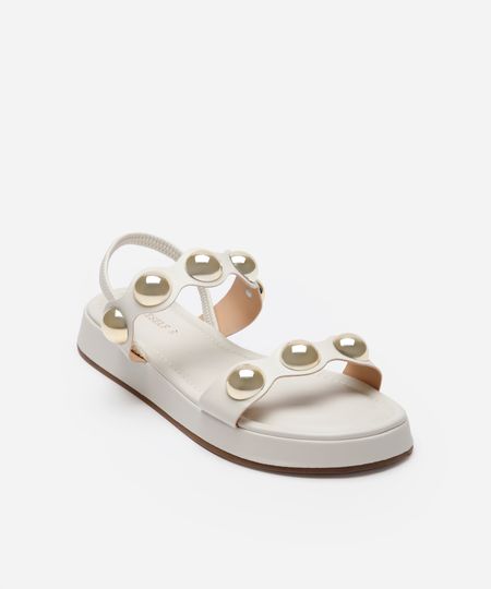 rasteirinha flatform com tachas calce fácil oneself off white 36 rasteirinha flatform com tachas calce fácil oneself off white 36
